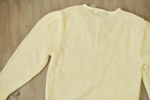 1980's Off White Sweater - M/L
